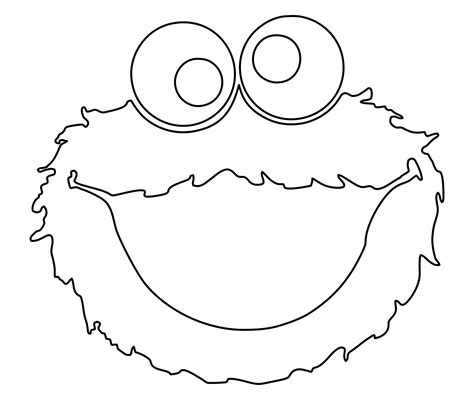 10 Best Cookie Monster Face Template Printable - printablee.com Sewing ...