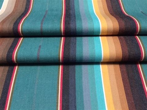 Serape Stripe Fabric in Spruce