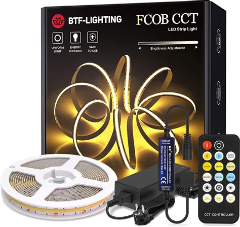 Amazon.com: BTF-LIGHTING FCOB COB FOB CCT 24V Kit Flexible High Density ...