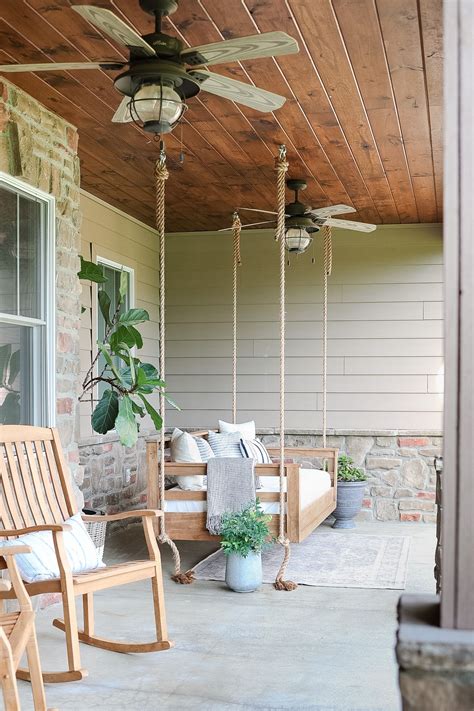 Make your outdoor space extra relaxing with a porch swing bed. Let me ...