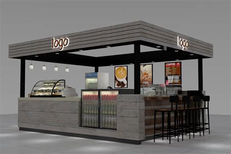 Train station coffee kiosk with nice coffee shop kiosk design