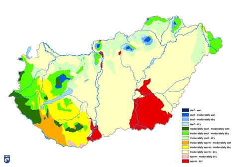 Climate map of Hungary | Hungria