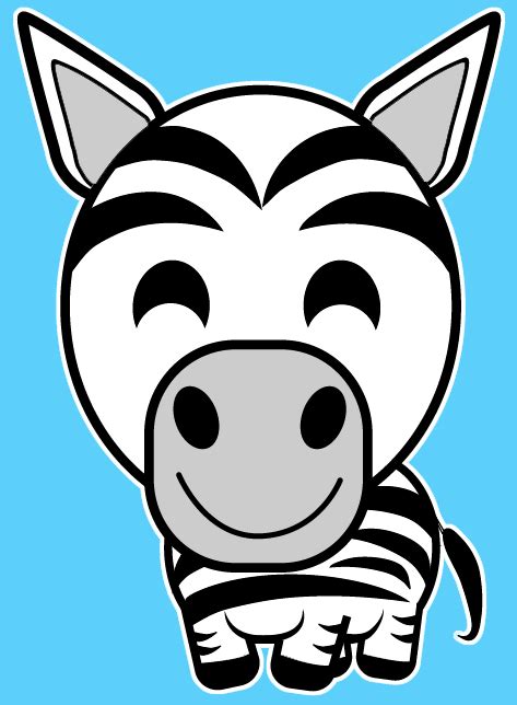 How to Draw a Cartoon Zebra with Easy Steps Lesson for Kids – How to Draw Step by Step Drawing ...