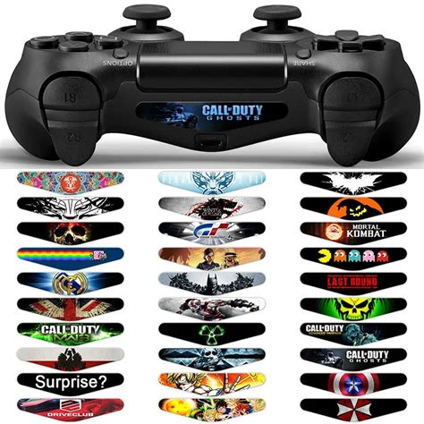 Wow! 160 Designs! Light Bar Decal Stickers for PS4 Playstation 4 Game ...