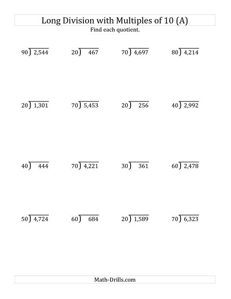 Free Printable Long Division Worksheets 5Th Grade - Free Printable