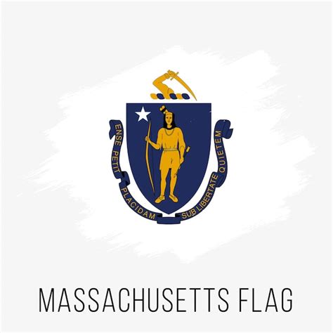 Premium Vector | Usa state massachusetts vector flag design template. massachusetts flag for ...