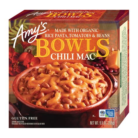 Amy's Kitchen Gluten Free Chili Mac Bowl, 9 Oz Box (Frozen) - Walmart.com