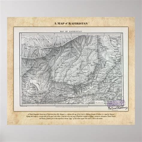 A Map of Kafiristan Poster | Zazzle.com