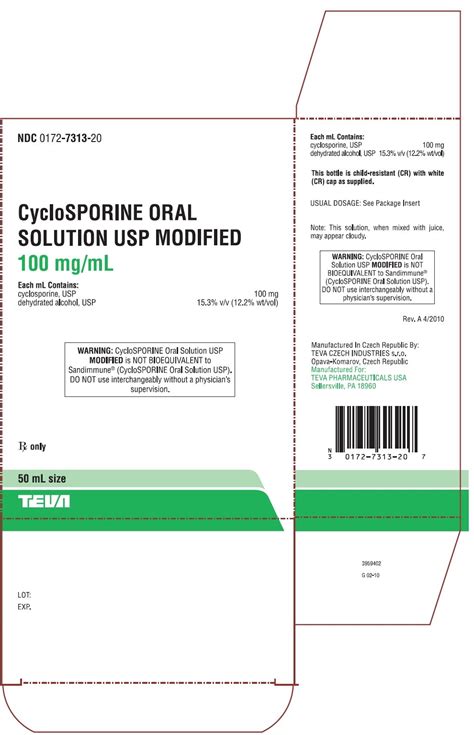 Cyclosporine - FDA prescribing information, side effects and uses