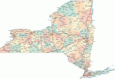 Map of New York County Area Printable | New York City Map | NYC Tourist