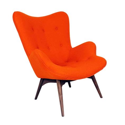 Paddington Lounge Chair - Apricot Orange | dotandbo.com Orange Mid Century Chair, Mid Century ...