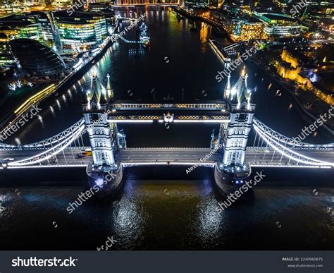 Aerial View Tower Bridge Night During Stock Photo 2240960875 | Shutterstock