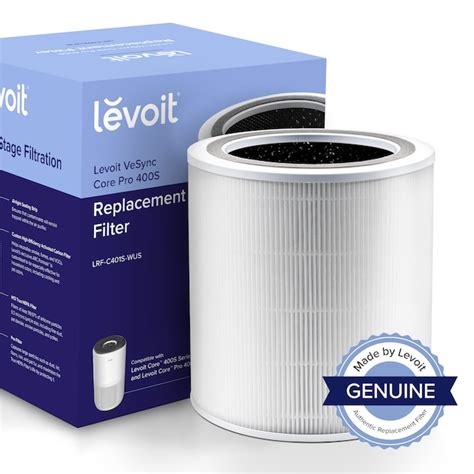 Levoit 9.25-in W x 9.9-in H x 9.25-in L 400 True Hepa Air Purifier ...