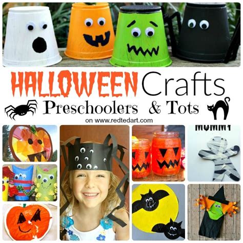 37 Cute & Easy Halloween Crafts for Toddlers and Preschool - Red Ted ...