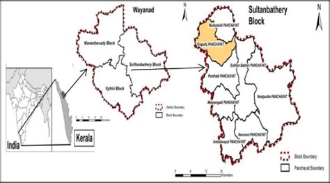 Location of Wayanad District with Block and Panchayat Coverage ...