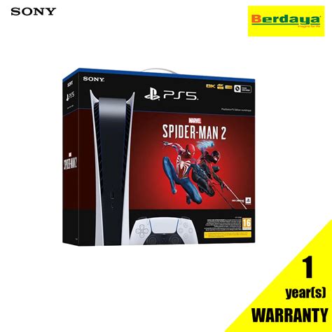 Sony PlayStation 5 Digital Edition Console Marvel’s Spider-Man 2 Bundle ...