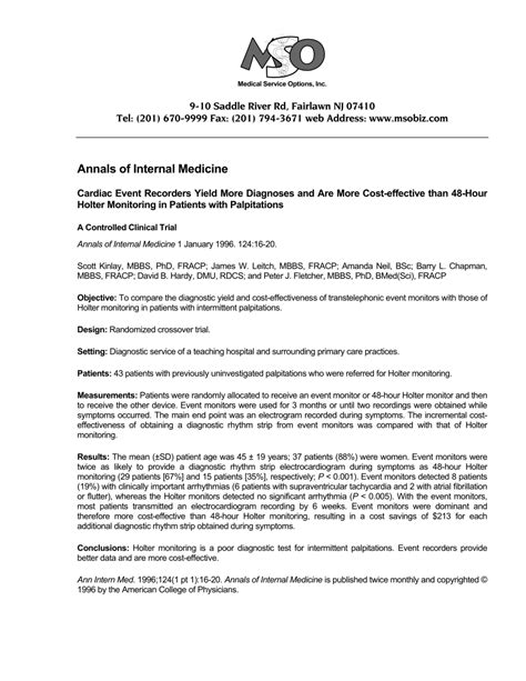 (PDF) Cardiac event recorders yield more diagnoses and are more cost ...