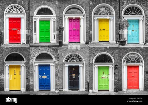 Colorful collection of doors in Dublin, Ireland Stock Photo - Alamy