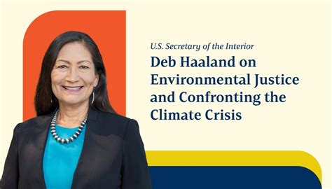 U.S. Secretary of the Interior Deb Haaland on Environmental Justice and ...