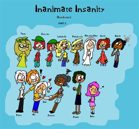 Inanimate Insanity Humanized Part 2 by TheHeavenlyBuddyz on DeviantArt