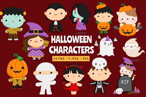 Halloween Characters Clipart | ubicaciondepersonas.cdmx.gob.mx