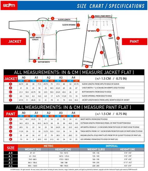 Storm Kimono Size Chart – Storm Kimonos New Zealand