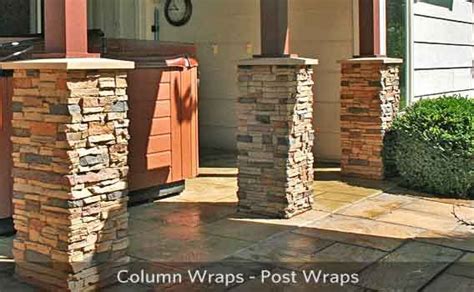 stone columns on a brick house? | fireplace stone stone veneer panels faux brick post wraps ...