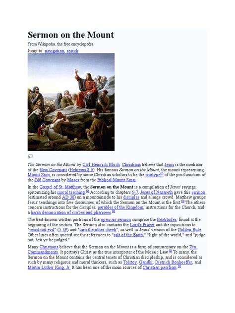 Sermon On The Mount | PDF | Sermon On The Mount | Gospel Of Matthew