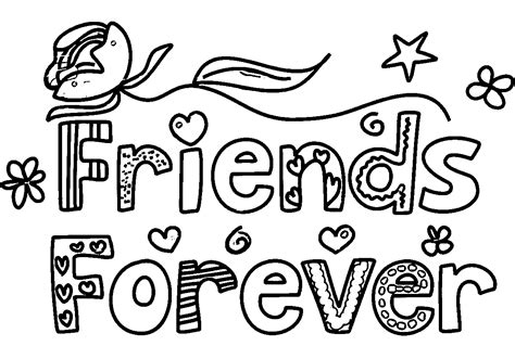 Free Friends Forever Coloring Page, Download Free Friends Forever Coloring Page png images, Free ...