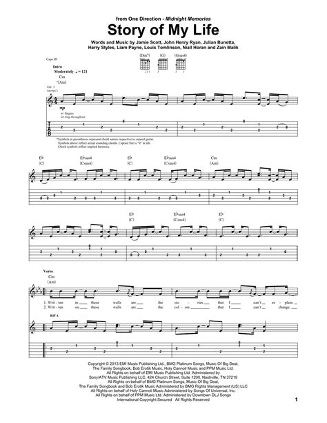 Story Of My Life Chords | Guitar tabs songs, Guitar tabs for beginners, Easy guitar songs