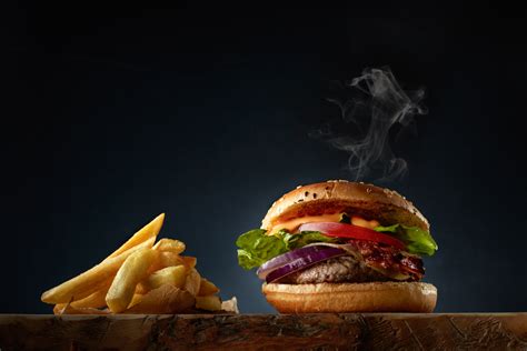 Download French Fries Food Burger HD Wallpaper