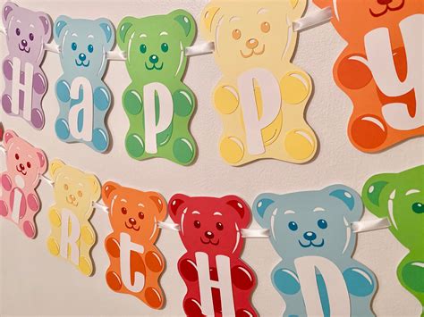 Gummy Bear Birthday Banner | Etsy