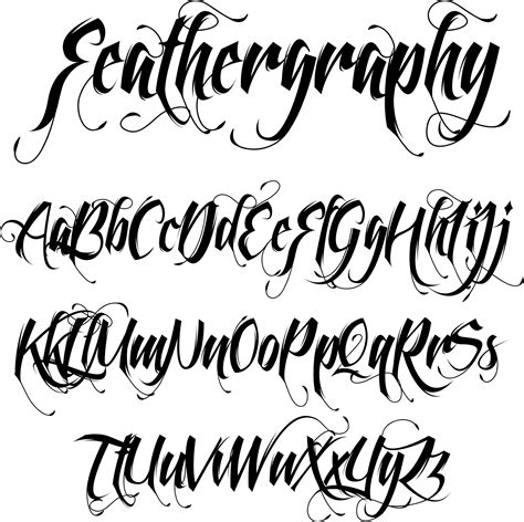 Cool Tattoo Lettering Fonts