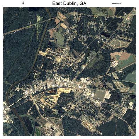 Aerial Photography Map of East Dublin, GA Georgia