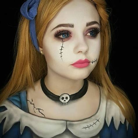 Pin by Jessica Ocegueda on Alice In Wonderland | Doll makeup halloween ...