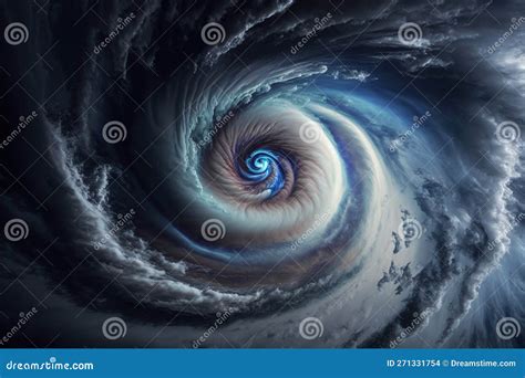 Tropical Cyclone Formation In Troposphere. Generative AI Stock Photo ...