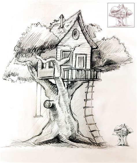 How To Draw Treehouse - Drawing.rjuuc.edu.np