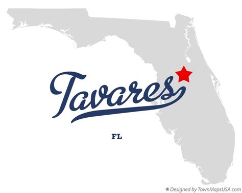 Map of Tavares, FL, Florida