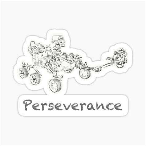 "NASA Perseverance Mars Rover Sketch" Sticker by mthierst | Redbubble