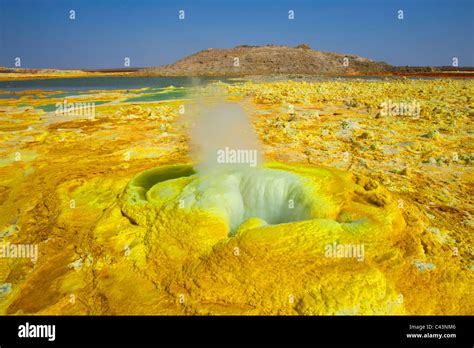 Dallol, Africa, Ethiopia, Afar region, Afgar, Danakil, desert, volcano ...