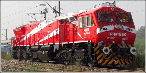 EMD GT46PAC "Prateek", the golden jubilee locomotive manufactured by Diesel Locomotive Works ...