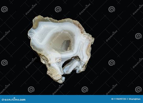 White Raw Agate Geode Stone Stock Photo - Image of chalcedony, indore ...