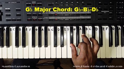 How to Play the G Flat Major Chord on Piano and Keyboard - Gb - YouTube