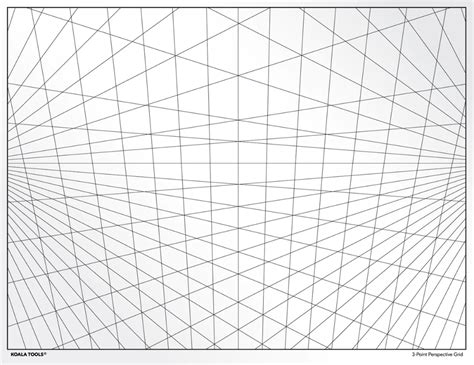 3-point Perspective Grid Transparency Sheet – Koala Tools 3 Point ...