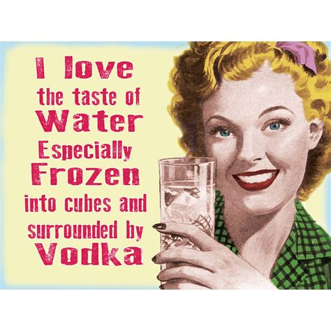 Vodka I Love the Taste of Water Funny Bar Sign | Funny bar signs, Bar signs, Funny signs