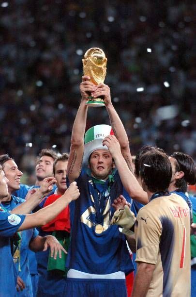 Marco Materazzi of Italy celebrates after the World Cup 2006 final ...