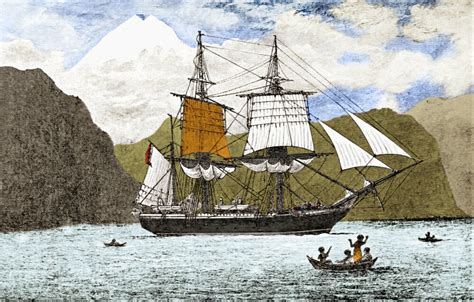 Posterazzi: HMS Beagle 1830s Rolled Canvas Art - Science Source (36 x ...