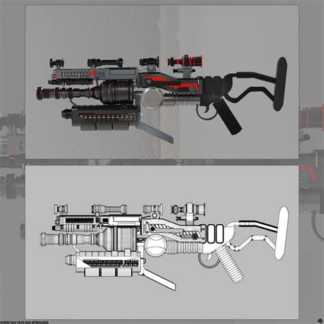 Futuristic MachineGun - Concept Art by spiraloso on DeviantArt