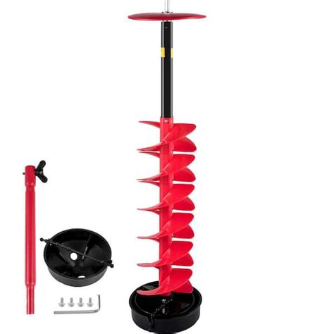 VEVOR Ice Drill Auger 8 in. Dia Nylon Ice Auger 39 in. Length Ice Auger ...