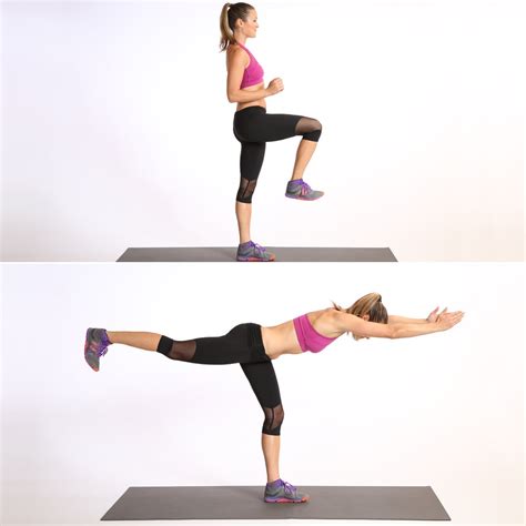 Circuit One: Leg Balance Warrior 3 | Circuit Workout With Plyometrics | POPSUGAR Fitness Photo 3